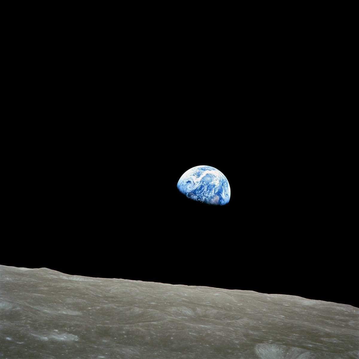Earthrise photograph taken during Apollo 8